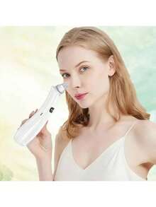 AXH 现货速发 三档吸力面部清洁美容仪，去角质，黑头真空吸尘器，面部死皮去除清洁机 - 白色 - 查看 3