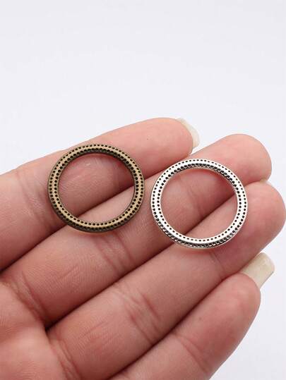 10pcs 27x27mm Pockmarked Circular Charms Connector For DIY Bracelet Making Necklace Making Jewelry Making Handmade Craft Findings