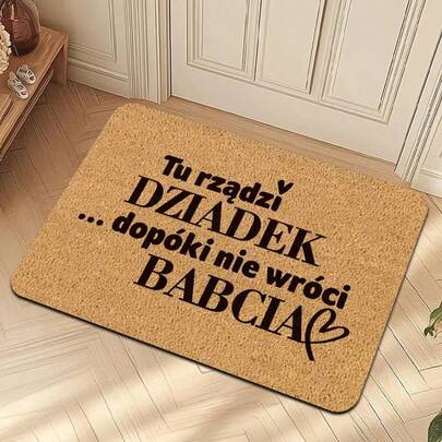 Alfombra de piso con frases en polaco - Alfombra de texto en polaco con frases coloquiales en polaco, antideslizante y lavable, apta para uso interior/exterior.