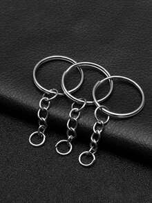 50pcs Metal Blank Keychain, Detachable Keyring, Key Holder, Key Chain, Key Pendant - Keychain - View 3