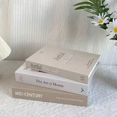 3/4册仿古书装饰摆件，豪华装饰书，客厅装饰，家居装饰，咖啡桌摆件，现代时尚装饰书，可堆叠展示书，酒店装饰，礼品