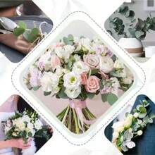 3/30/60/120 pièces Feuilles et tiges d'eucalyptus artificielles mélangées, pièces de monnaie argentées artificielles en vrac, feuilles d'eucalyptus pour compositions florales, bouquets de fleurs artificielles, vases de mariage, décoration florale, décoration d'intérieur, décoration de mariage, décoration de chambre - Vert - Voir 8