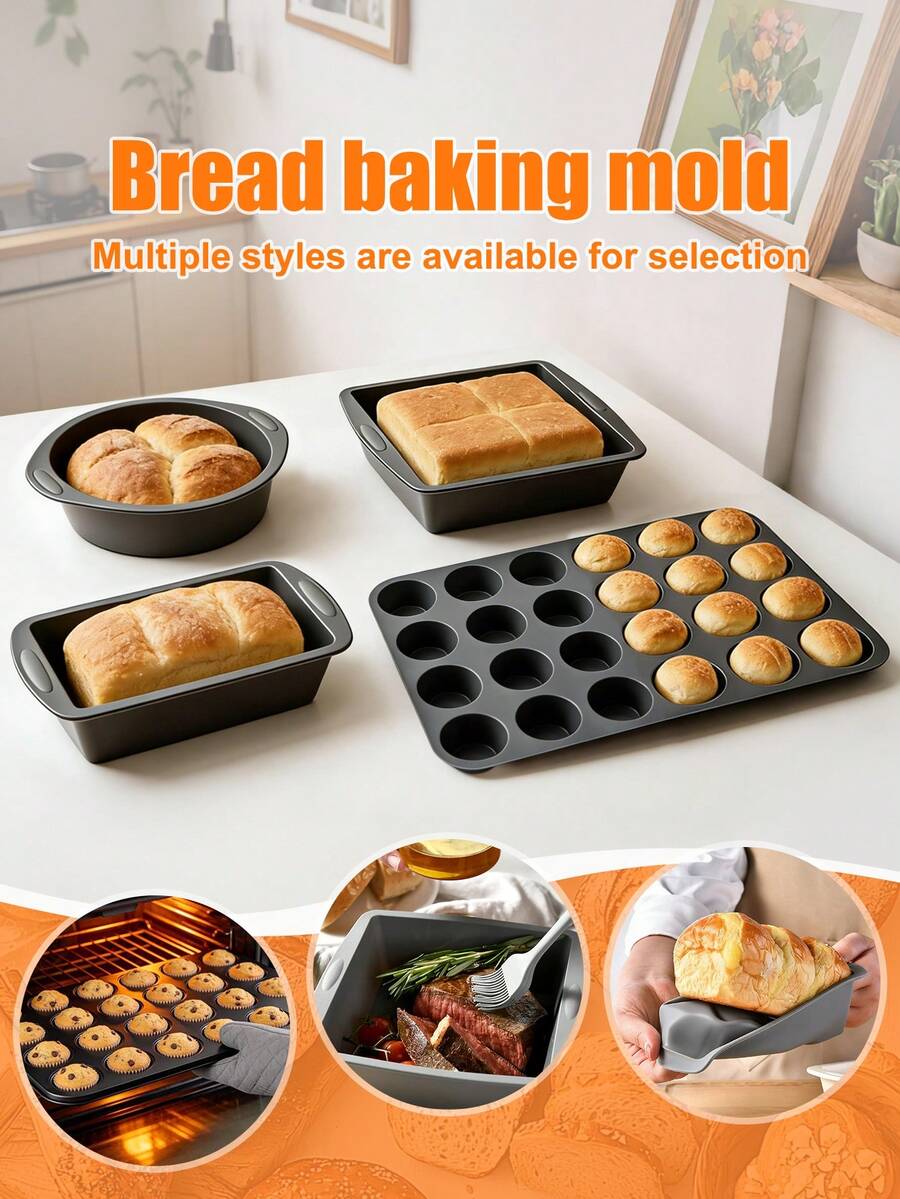 Khuôn nướng silicon - Bộ khuôn làm bánh cupcake chống dính, khuôn bánh tái sử dụng được trong lò nướng và lò vi sóng, dễ lấy bánh ra, dụng cụ làm bánh gấp gọn, quà tặng lý tưởng cho người làm bánh. - Nhiều màu - Xem 1