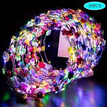 30 Pcs LED Luminous Headpieces, Luminous Headbands, Luminous Party Supplies, Valentine's Day, Independence Day, Weddings, Birthdays, Concerts, And Other Occasions - A - View 2