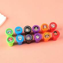 12件套热门狩猎群女巫卡通墨水儿童创意涂鸦印章玩具动漫同款印章礼物 - 彩色 - 查看 5