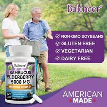 Sambucas Elderberry Capsules, Suitable For Both Men And Women, Each Serving Contains 5000 Mg Of Elderberry Extract, Vitamin C, And Zinc. An Immune And Energy Support Formula, 120 Capsules. - 1 瓶 - 查看 6