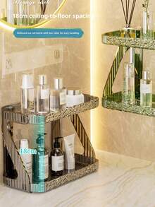 Giá đựng đồ treo tường hai lớp trong suốt, keo dán chắc chắn, dùng để đựng đồ dùng vệ sinh cá nhân trong phòng tắm/gia vị nhà bếp. - Nhiều màu - Xem 12