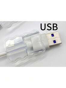 5个/10个ABS树脂电缆套管：保护您的电缆免受损坏和脱落。 - 透明 - 查看 6