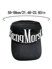 1 pieza Gorra de béisbol casual de calle de poliéster con bordado de color contrastante, sombrero de hip hop, para verano, playa, vacaciones - A - Ver 2