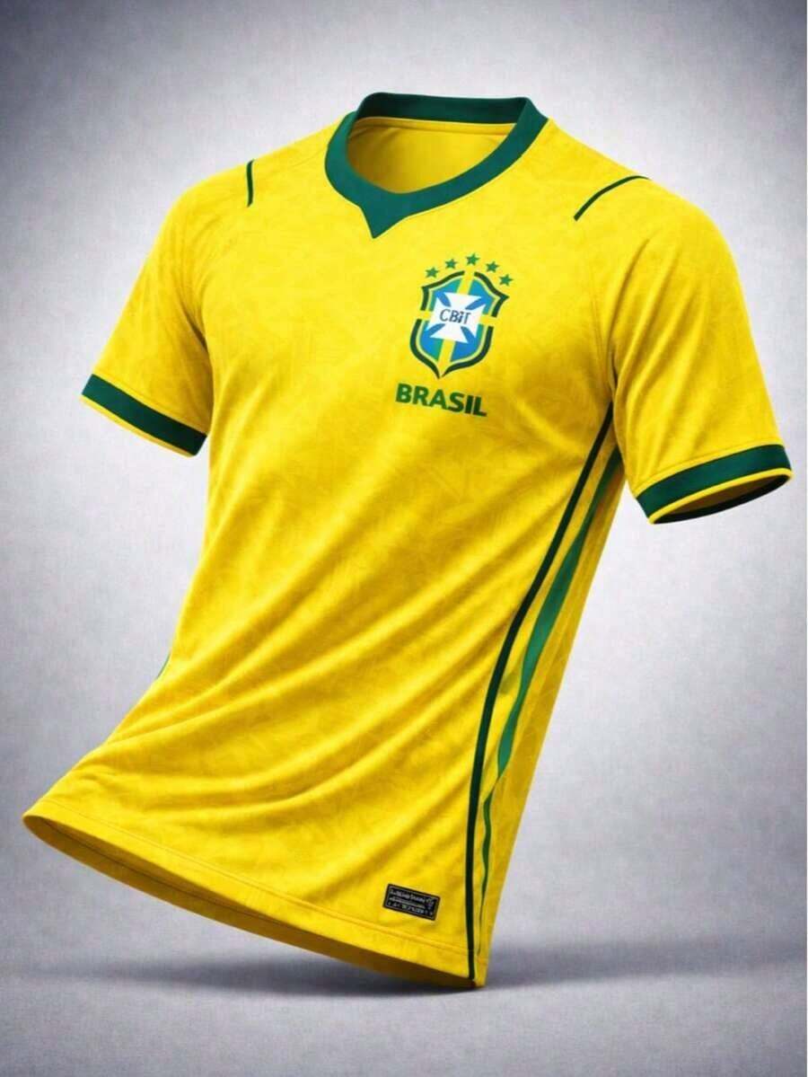 26/27 New Blue And Yellow Brazilian National Team Jersey - Top - Amarillo - Ver 1