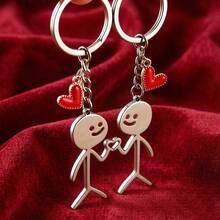 Bộ 2 móc khóa hình trái tim, quà tặng. - Nhiều màu - Xem 3