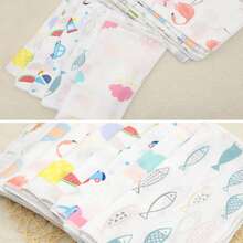10 Gauze Square Towels, 100% Pure Cotton, Soft And Comfortable, Suitable For Bathing. - 10pcs - View 6