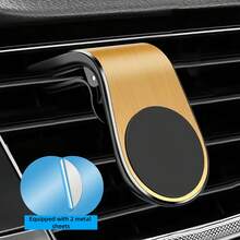 Universal L-Shaped Magnetic Phone Holder - Strong Adsorption, Adjustable Angle, Air Vent Mount, Compact Design - Car Phone Holder, And Stable L-Shaped Magnetic Car Phone Holder - Air Vent Mount Holder, Universal Adsorption - Enjoy Hands-Free Driving Convenience, Creative Magnetic L-Shaped Air Vent Car Phone Holder, Aluminum Alloy Material, Multiple Colors Available, Suitable For All Car Models Air Vents And Smartphones - Multicolor - View 8