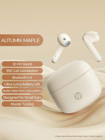  HP H10J Wireless Headphones | Bluetooth 5.4 | IPX4 Waterproof | 30 Hours Playtime | Built-In Microphone | Lightweight Sports Earphones For IPhone Android