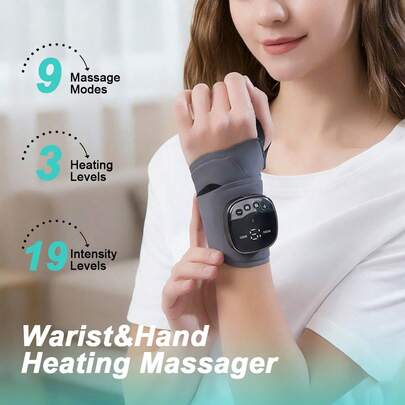 FollowBreak 1 chiếc máy massage cổ tay kéo dài có chức năng sưởi ấm, máy massage điện có chức năng sưởi ấm, thiết kế dây đeo cổ tay rảnh tay, máy massage cầm tay dùng hàng ngày và khi chơi thể thao, máy massage cổ tay không dây, quà tặng Ngày của Mẹ.