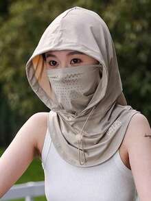 Bộ mũ chống nắng nữ nhẹ, thoáng khí, kiểu dáng thường ngày, mũ đi biển unisex, mũ che mặt, mũ đội đầu, thích hợp cho lái xe và đạp xe. - A - Xem 7