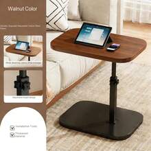 1pc Adjustable Side Table, Living Room Sofa Small Table, Mobile Coffee Table, Bedroom Bedside Table, Minimalist Portable Multifunctional Side Table, Adjustable Computer Desk, Adjustable Coffee Table - Multicolor - View 3