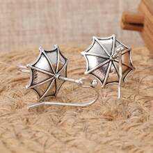 1 Pair Creative Umbrella Shaped Earrings, Perfect Gift For Women And Girls - Silver - View 7