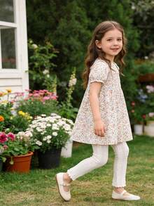 3 Pairs Girls' Minimalist Versatile Mesh Breathable Tight Ankle Length Leggings, Girls' Daily All-Match Skinny Tights, Suitable For Everyday Wear, Spring/Summer - Multicolor - View 5