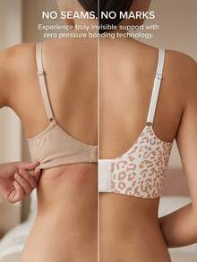 2pcs Leopard Print Seamless Comfortable Leisure Camisole Bras For Women - Multicolor - View 11