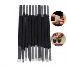 10pcs / Per Set Wooden Handle Wood Carving Chisel Tool Set, Cutting Wood Carving Knife Set, Woodworking Carving Hand Tool Kit - 10pcs - View 2
