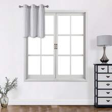 1pc Hollow Star Sheer Curtain, Polyester Lace Double-Layer Blackout Curtain For Living Room Bedroom, Cute Style - 白色 - 查看 15