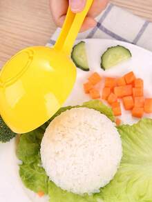 1pc Semi-Circle Rice Ball Mold, Rice Shaper And DIY Bento Box Tool, Plastic Rice Scoop, Back To School Supplies - View 9