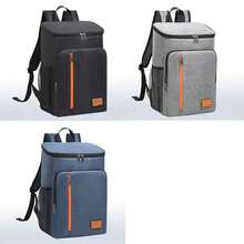 1个黑色/蓝色/灰色40*27厘米野餐背包保温冷藏包，户外加厚保温背包，防漏户外保温袋，蛋糕冷藏午餐盒，大容量午餐包，适合作为毕业礼物、单身派对礼物、伴娘礼物、父亲节礼物、万圣节装饰、万圣节礼物、伴娘邀请礼物、婚礼宾客回礼 - 彩色 - 查看 2