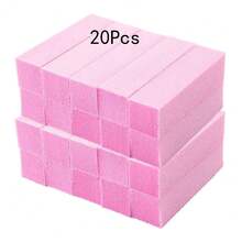 Bộ 20 miếng mài móng, độ nhám trung bình/mịn 100/180, thích hợp cho móng acrylic, sơn gel, bộ dụng cụ mài móng tay và móng chân chuyên nghiệp 3 trong 1. - Hồng - Xem 6