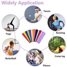 7/8pcs Macaron & Muted Color Elastic Sports Headbands, Solid Color Sweat-Absorbent Yoga Fitness Headwraps, Fashionable Casual Unisex Hairbands,Summer,Holiday,Travel - Multicolor - View 3