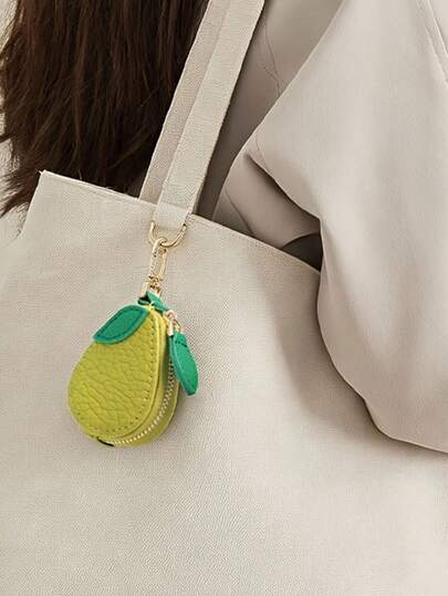 Ví đựng tiền xu hình trái cây kiêm móc khóa - Túi đựng thẻ AirTag mini và túi đựng trang sức - Lý tưởng làm quà tặng cho phụ nữ, túi đựng trang sức, có thể treo trên túi xách để dễ lấy, nhiều ngăn nhỏ bên trong, ví đựng tiền xu dễ thương, bộ sưu tập trái cây mini.