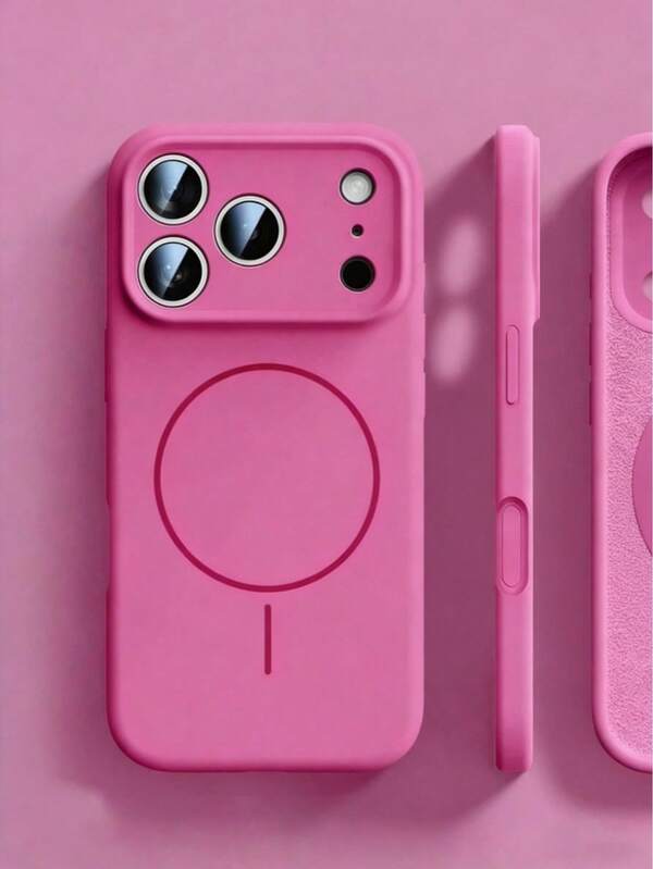 1 ốp lưng điện thoại silicon lỏng mờ tối giản có nam châm, tương thích với iPhone 17 AIR 16 15 14 13 12 Pro Max Plus, hỗ trợ sạc không dây.