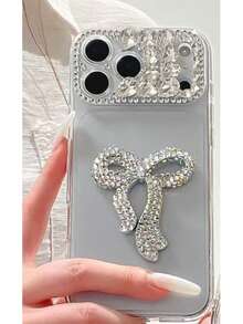 新款大窗口系列精准打孔手工蝴蝶结丝带糖果壳,适用于 17 Pro Max/16 Pro Max - 銀色 - 查看 10