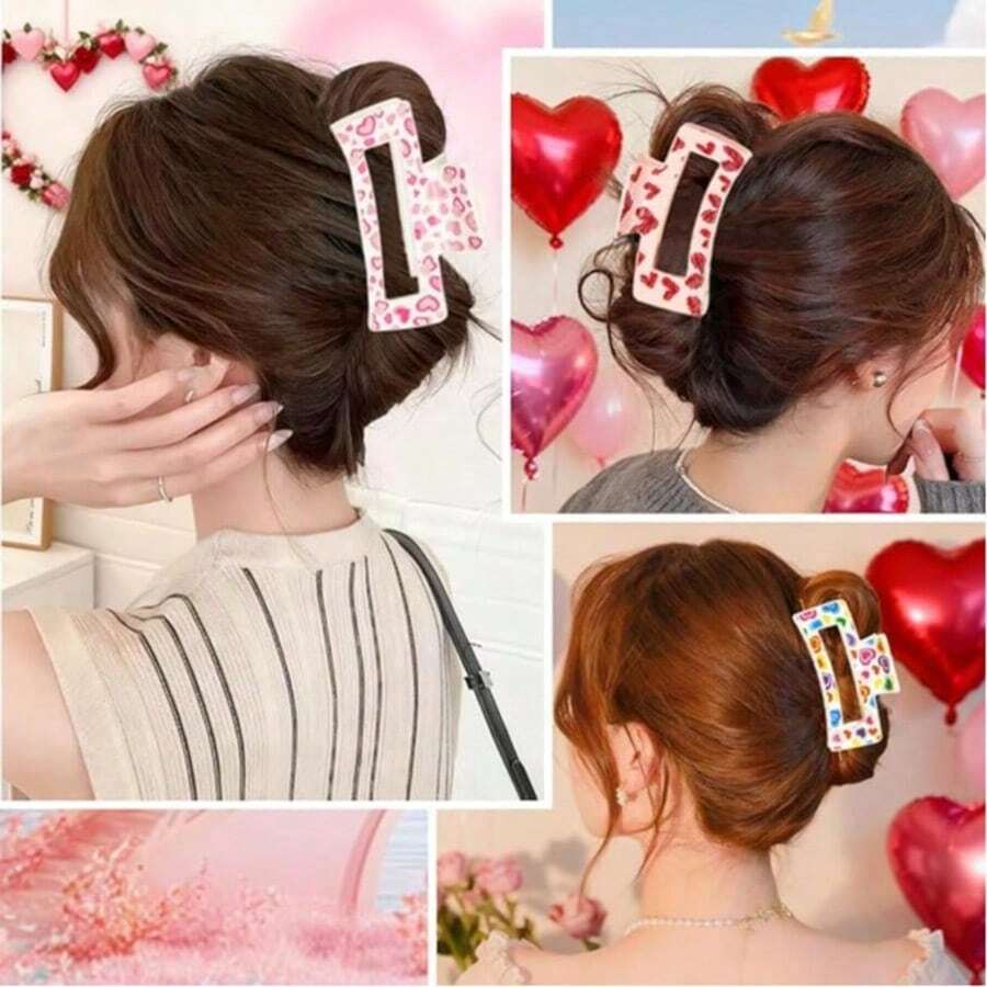 1 pieza Clip de pelo de lujo y elegante con forma de garra de tiburón para mujer - Antideslizante y , eleva instantáneamente tu apariencia, perfecto para uso diario/fiesta/oficina/Navidad - Ver 1