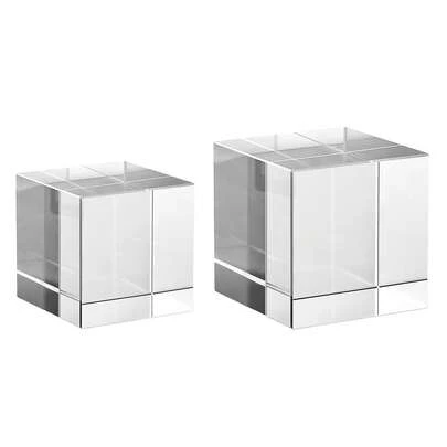 透明亚克力水晶立方体，高透明度装饰透明块，经久耐用，优质材料，适用于桌面、家居办公室、婚礼派对装饰、镇纸、摆件、摄影道具，有40毫米和50毫米两种尺寸可选。