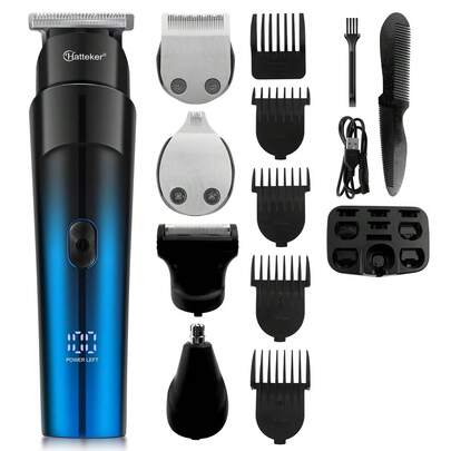  1 máy cắt tóc điện đa năng Hatteker 5 trong 1, máy tỉa tóc đa chức năng dành cho nam giới