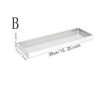 亚克力长方形蛋糕架，带透明展示盖，甜点托盘带盖，家用/派对用长方形蛋糕架 - 查看 7