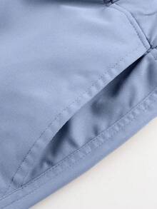 1pc Teen Boys Outdoor Casual Fashionable Comfortable Drawstring Pants, Versatile For Spring/Autumn - Dusty Blue - View 5
