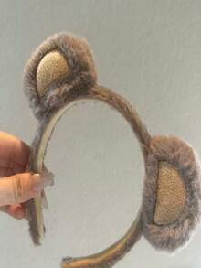 1 Fashionable Cartoon Plush Bear Ear Animal Ear Headband Dress-Up Headwear Hair Accessory - Multicolor - View 5