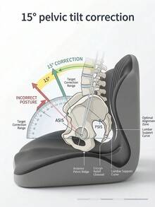 Shell Shaped Ergonomic Seat Cushion With Tailbone Pressure Relief Bionic Memory Seat For Long Hour Sitting Adults Breathable Office Workers Cushion To Improve Sitting Posture Desk Accessories Room Decor - Multicolor - View 5