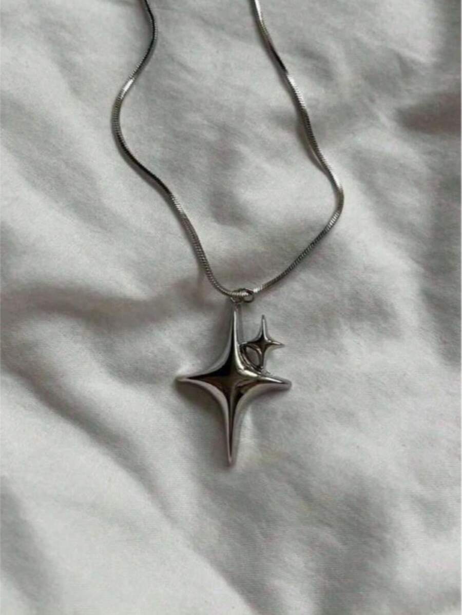 Fashionable Pentagram & Thorn Decor Pendant Necklace, Suitable For Daily Wear, Festivals, Parties And Gifts - Multicolor - View 1