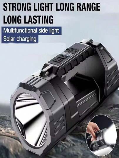 مصباح يدوي قابل للشحن بالطاقة الشمسية قطعتان/قطعة واحدة، بهيكل مقاوم للصدمات + تصميم قابل للفصل للتعليق. مناسب لعمليات الإنقاذ في الجبال، وتشغيل قوارب الصيد، وحالات الطوارئ الناجمة عن انقطاع الكهرباء، والبث المباشر في الهواء الطلق، وإضاءة الفناء وغير ذلك. يمكن استخدام الضوء الجانبي أيضًا كإضاءة مساعدة.