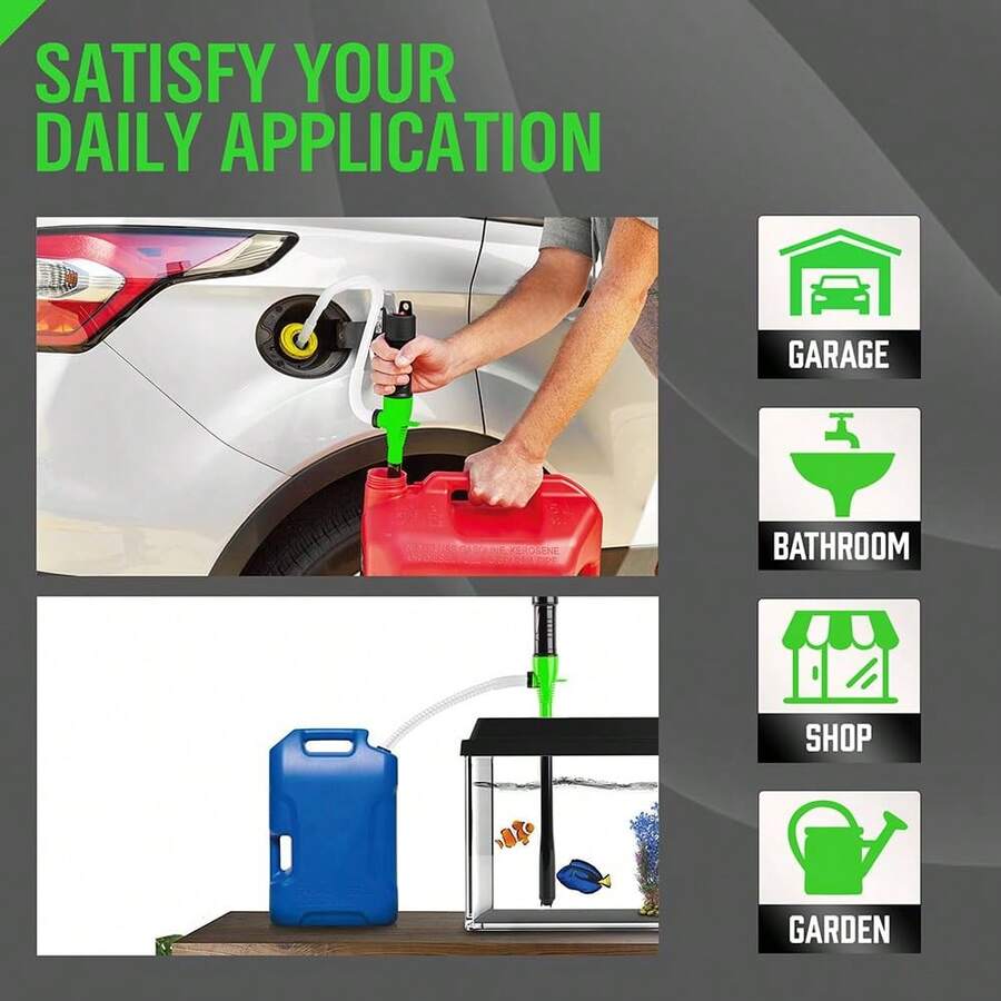 Portable Fuel Transfer Pump, Battery Water Pump With Flow Control Nozzle, 2.4 Gallons Per Minute Portable Liquid Electric Transfer Pump, Fish Tank Accessories, Quick-Connect Design, Siphon Pump For Gasoline Kerosene Water, Battery Not Included - Various Styles - View 1