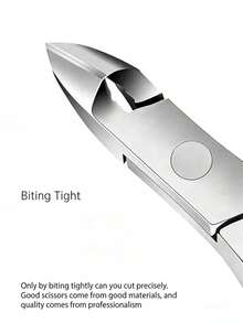 1 Set Stainless Steel Nail Clippers/Stainless Steel Silver Dual-Head Ingrown Toenail Lifter, For Removing Ingrown Nails & Nail Debris, Multi-Function Nail File, Professional Pedicure Tool, Foot Beauty File, Can Be Used To Clean Between Toes - One Size Fits All - View 8