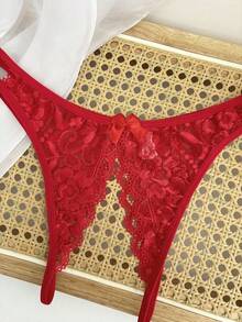 Customized Name Thong, Sparkling Crystal Letters, G-Strand, T-Shaped Shoulder Strap Open Cut Underwear, Couple Customized Sexy Bikini Gift, Personalized Women's Underwear, Wife/Best Friend Exclusive Thong - Birthday/Valentine's Day/Anniversary/Holiday Gift - Đỏ - Xem 7