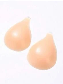 1pc Silicone Spoon-Shaped Breast Lift Tape With Shoulder Strap, Anti-Slip, Anti-Sagging, Pushing Up And Enhancing Cleavage, Designed For Strapless Dresses, Evening Gown - Apricot - View 2