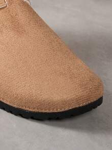 女士春夏休闲拖鞋，时尚闭趾家居鞋，度假必备 - 卡其色 - 查看 6