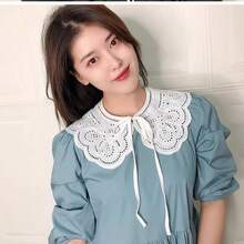 Khăn choàng xếp ly cổ Peter Pan dễ thương, đa năng, thích hợp trang trí cho áo len, áo hoodie, váy, áo kiểu trẻ trung, cổ giả, lễ hội, du lịch. - Nhiều màu - Xem 3