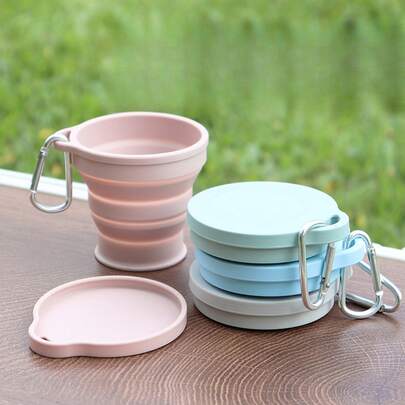 Silicone Foldable Cup, Heat-Resistant, Outdoor Camping Toothbrush Cup, Collapsible Mouthwash Cup, Portable For Outdoor Use XRHW