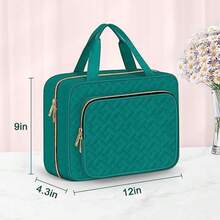 Toiletry Bag for Women Large Cosmetic Travel Bag Hanging Toiletry Bag for Bathroom Thickened PVC Waterproof Travel Makeup Bag Toiletries Bag for Travel Business Trips and Camping - Verde - Ver 6